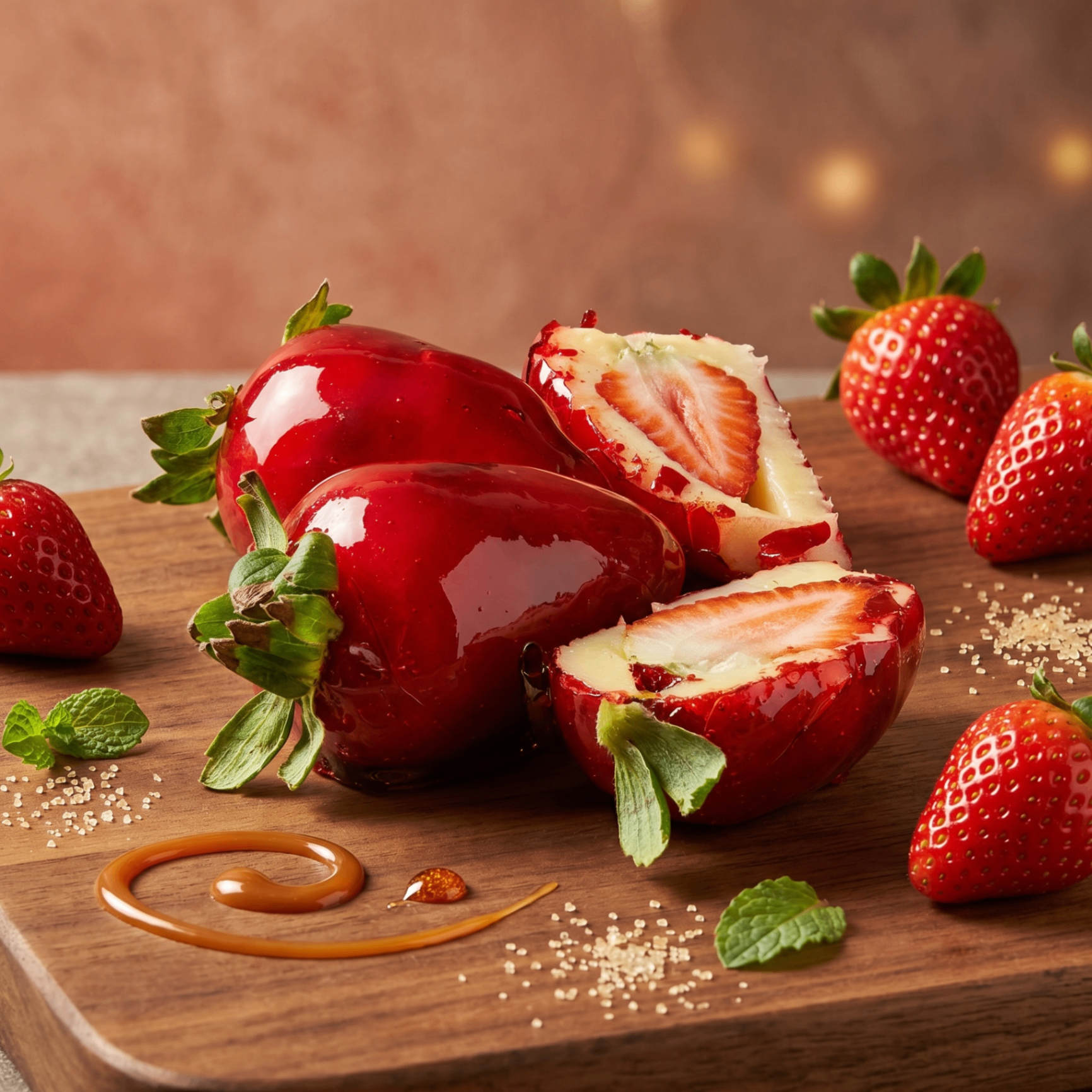 Morango do Amor da Firma do Doce em destaque